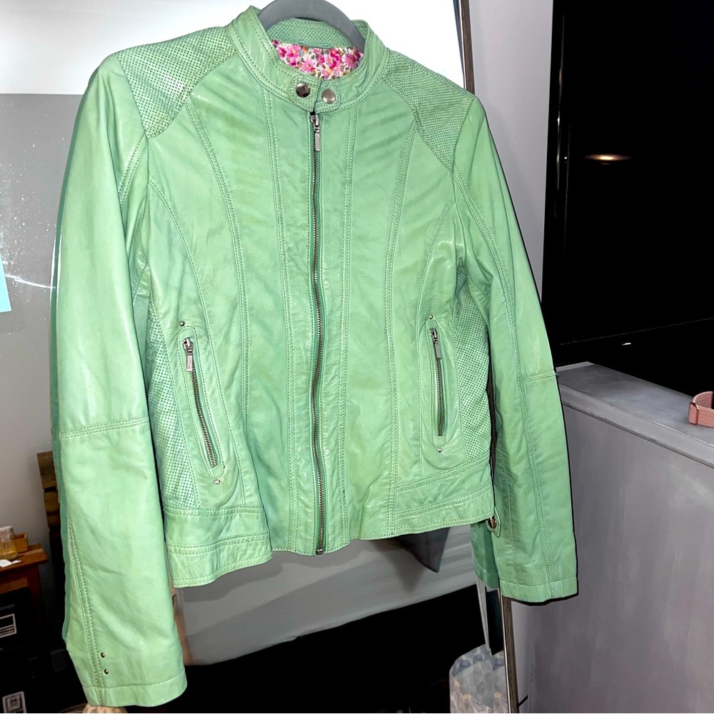 SAKI Green Leather Jacket